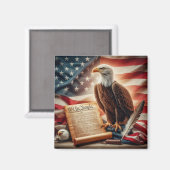 Aimant Patriotisme américain de l'aigle chauve (Recto/Verso)