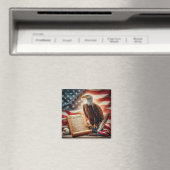 Aimant Patriotisme américain de l'aigle chauve (In Situ (Lave-vaisselle))