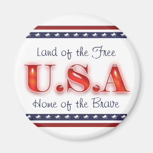 Aimant Patriotisme patriotique de rayures d'étoiles des