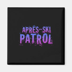 Aimant Patrouille de l'après-ski rétro des années 80 Vint