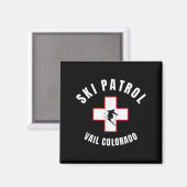 Aimant Patrouille de ski Vail Colorado (Recto/Verso)