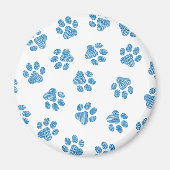 Aimant Patrouilles de Doodle, Paws de Chien, Paws Bleus (Devant)