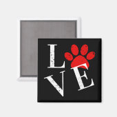 AIMANT PATTE DE CHIEN AMOUR TENDANCE   (Recto/Verso)