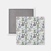 Aimant Patter les yoga poses | Yoga seamless pattern 66 (Recto/Verso)