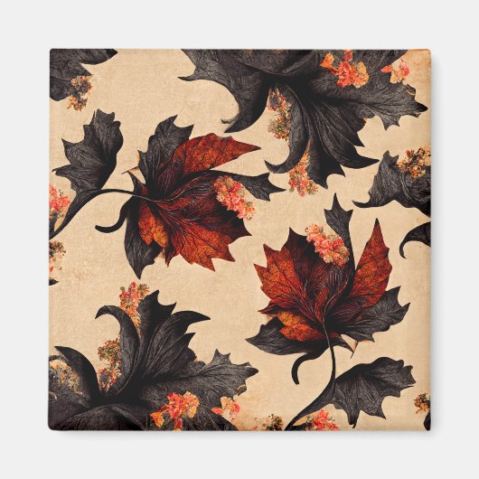 Aimant Pattern de Baroque Maple Leaves (Devant)