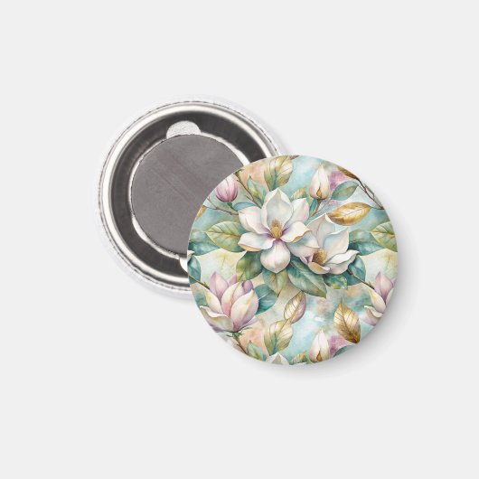 Aimant Pattern Elegant Magnolias (Recto/Verso)
