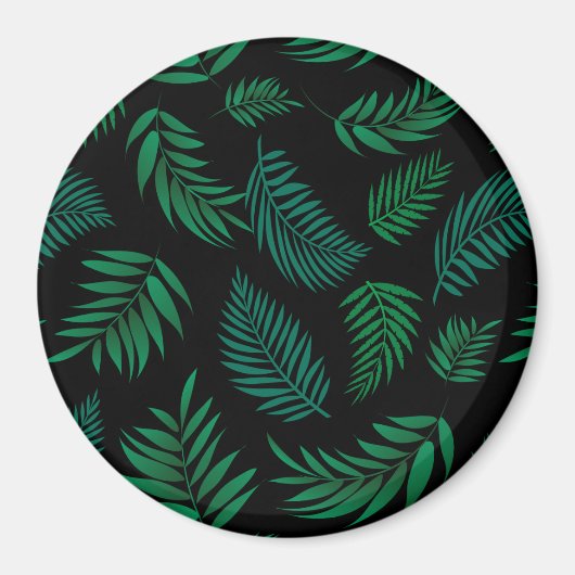Aimant Pattern Tropical Leaves (Devant)