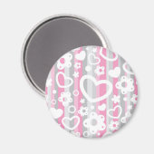 Aimant Pattern with Hearts and Flowers (Recto/Verso)