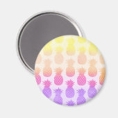 Aimant Patters de Girly Topical Rainbow Summer Pineapples (Recto/Verso)