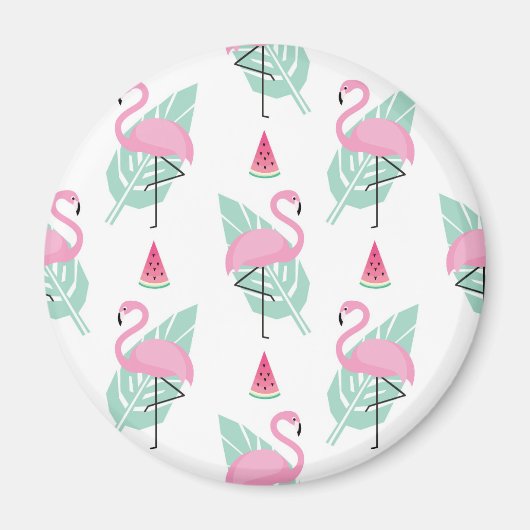 Aimant Patters Flamingo et Watermelon Pastel (Devant)