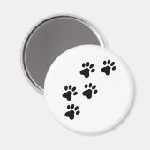 Aimant pattes de chien mignonne noire (Recto/Verso)