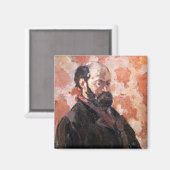 Aimant Paul Cezanne - Autoportrait avec arrière - plan ro (Recto/Verso)