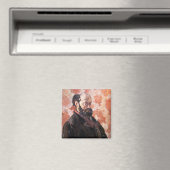 Aimant Paul Cezanne - Autoportrait avec arrière - plan ro (In Situ (Lave-vaisselle))