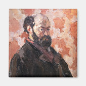 Aimant Paul Cezanne - Autoportrait avec arrière - plan ro (Devant)