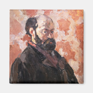 Aimant Paul Cezanne - Autoportrait avec fond rose
