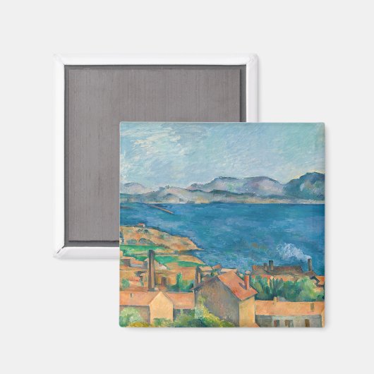 Aimant Paul Cezanne - Baie de Marseille, vue d'Estaque (Recto/Verso)