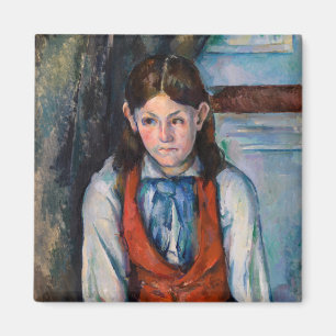 Aimant Paul Cezanne - Garçon au gilet rouge