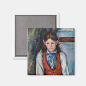 Aimant Paul Cezanne - Garçon dans la veste rouge (Recto/Verso)