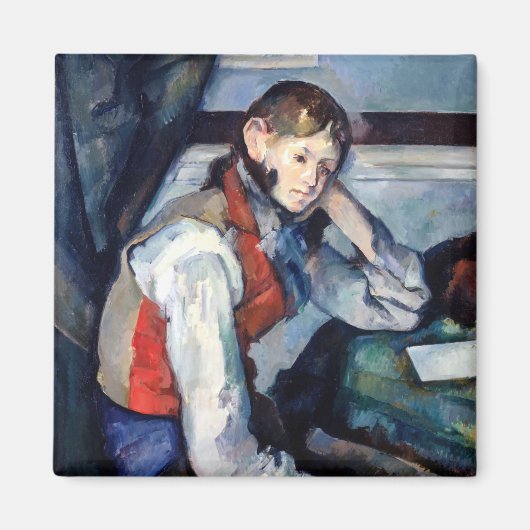 Aimant Paul Cezanne - Garçon dans la veste rouge (Devant)