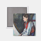 Aimant Paul Cezanne - Garçon dans la veste rouge (Recto/Verso)