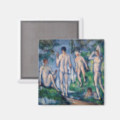 Aimant Paul Cezanne - Groupe de baigneurs (Recto/Verso)