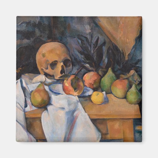 Aimant Paul Cezanne - La vie morte avec le crâne (Devant)