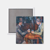 Aimant Paul Cezanne - Les Joueurs De Cartes (Recto/Verso)