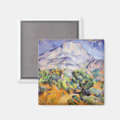 Aimant Paul Cezanne - Mont Sainte-Victoire, Route de la T (Recto/Verso)