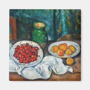 Aimant Paul Cezanne - Nature morte aux cerises et aux pêc