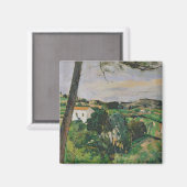 Aimant Paul Cezanne | Paysage avec toit rouge ou le pin (Recto/Verso)
