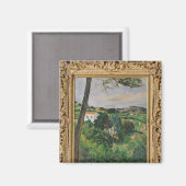 Aimant Paul Cezanne | Paysage avec toit rouge ou le pin (Recto/Verso)
