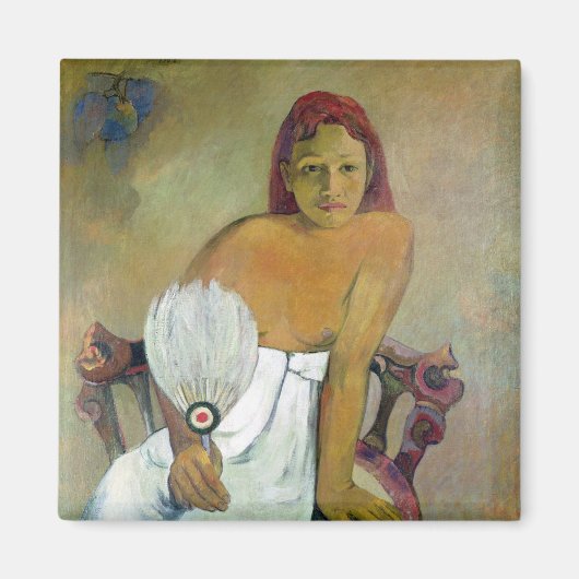 Aimant Paul Gauguin | Fille avec ventilateur, 1908 (Devant)