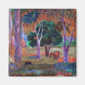 Aimant Paul Gauguin - Paysage avec un cochon et un cheval (Devant)