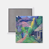 Aimant Paul Gauguin - Rue à Tahiti (Recto/Verso)