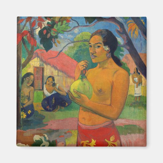Aimant Paul Gauguin - Une femme tenant un fruit (Devant)