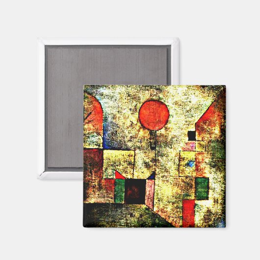 Aimant Paul Klee art : Ballons rouges, (Recto/Verso)