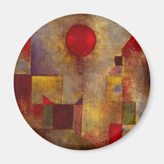 Aimant Paul Klee Red Balloon Art Imprimer Abstrait (Devant)