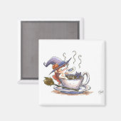 Aimant Pause café sorcière 2 (Recto/Verso)