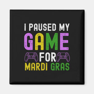 Aimant Pause Mon Jeu Pour Mardi Gras Jeu Vidéo Mardi Gra