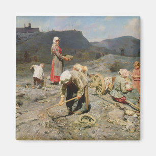 Aimant Pauvres personnes recueillant le charbon