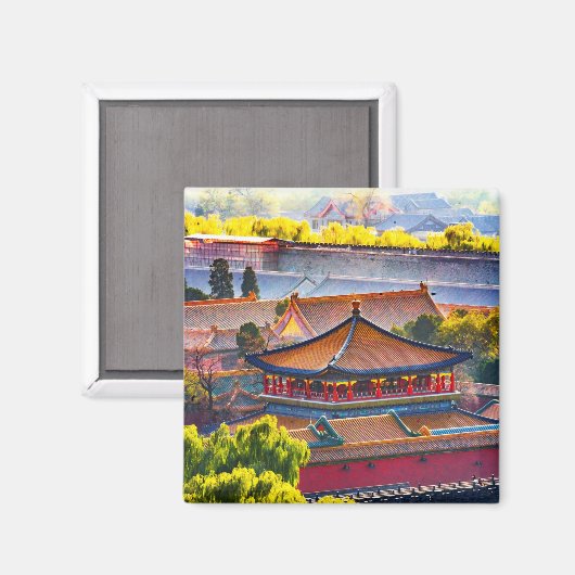 Aimant Pavillon bleu, Cité interdite (Recto/Verso)