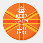 Aimant Pavillon britannique Orange Union Jack (Devant)