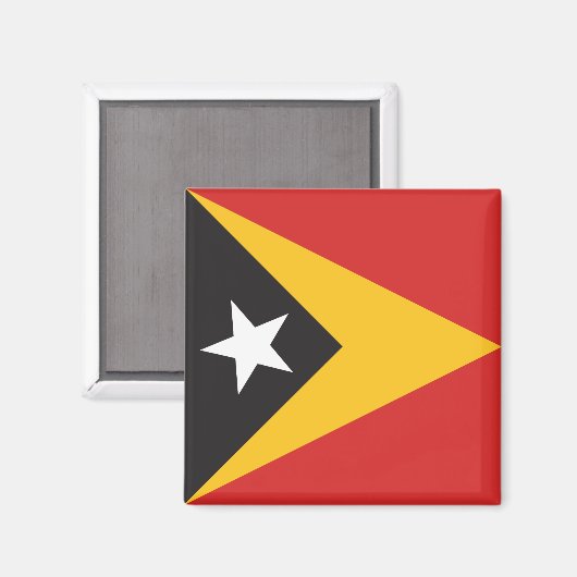 Aimant Pavillon du Timor oriental (Recto/Verso)