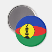 Aimant Pavillon Fisheye de Nouvelle-Calédonie (Recto/Verso)