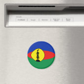 Aimant Pavillon Fisheye de Nouvelle-Calédonie (In Situ (Lave-vaisselle))