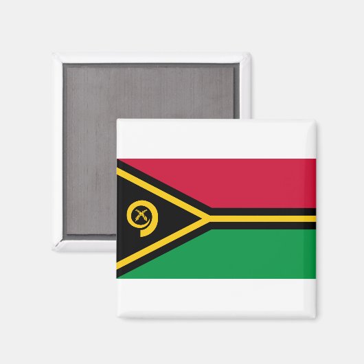 Aimant Pavillon Vanuatu (Recto/Verso)