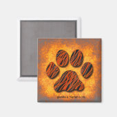 Aimant Paw à tonalité orange par Glenda S. Harlan (Recto/Verso)