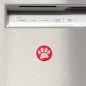 Aimant Paw Chien Pâte Peppermenthe En Rouge Vert Blanc (In Situ (Lave-vaisselle))