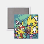 Aimant Paw-sitively Frightful | Monstrous Cats Halloween (Recto/Verso)