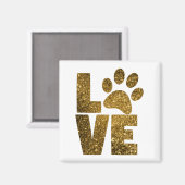 Aimant Pawprint Love in Gold (Recto/Verso)
